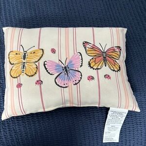 Pink and Yellow Butterfly Accent Pillows